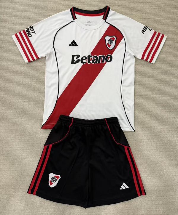 Kids-River Plate 25/26 Home Soccer Jersey